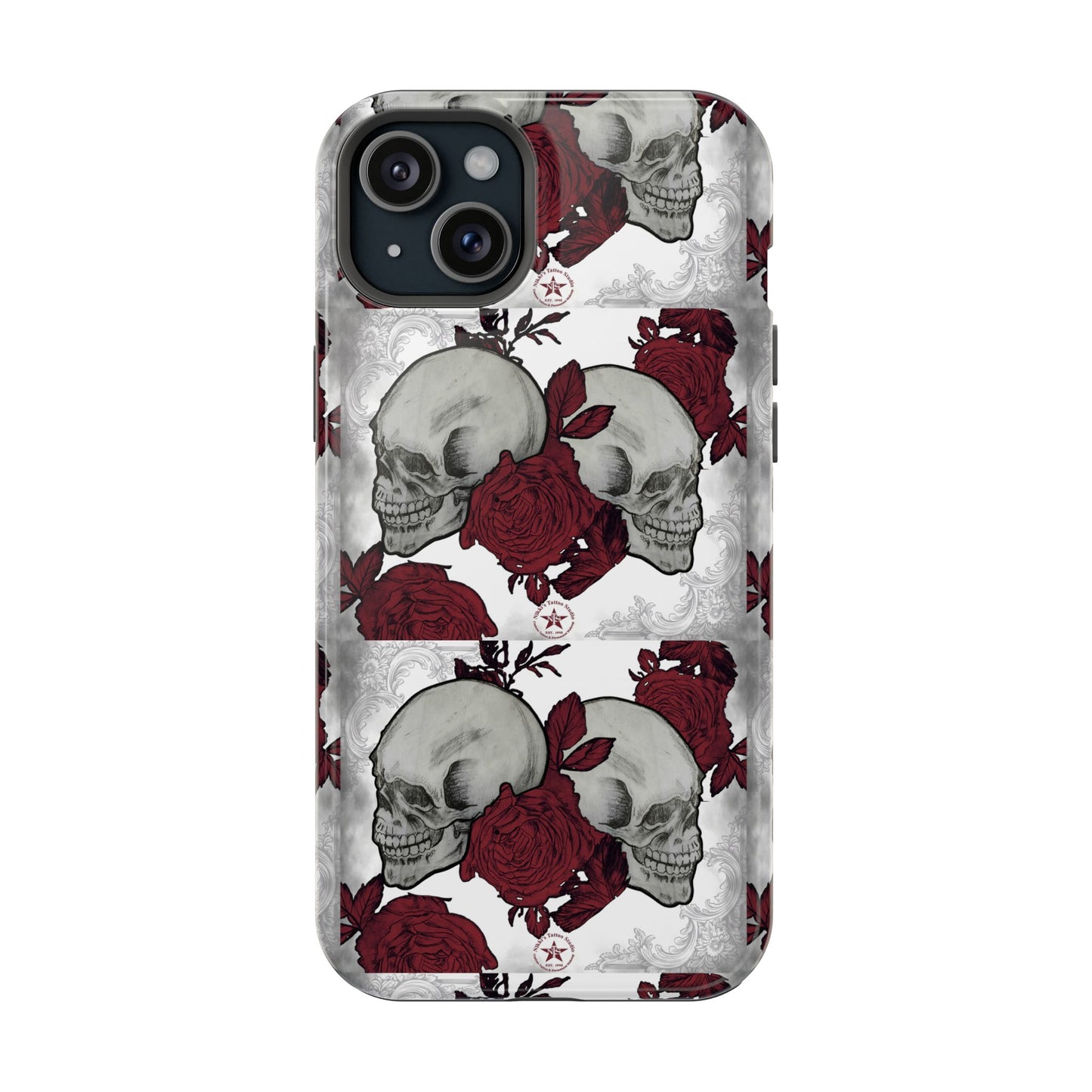 Skulls and Roses by Nikki - iPhone Case