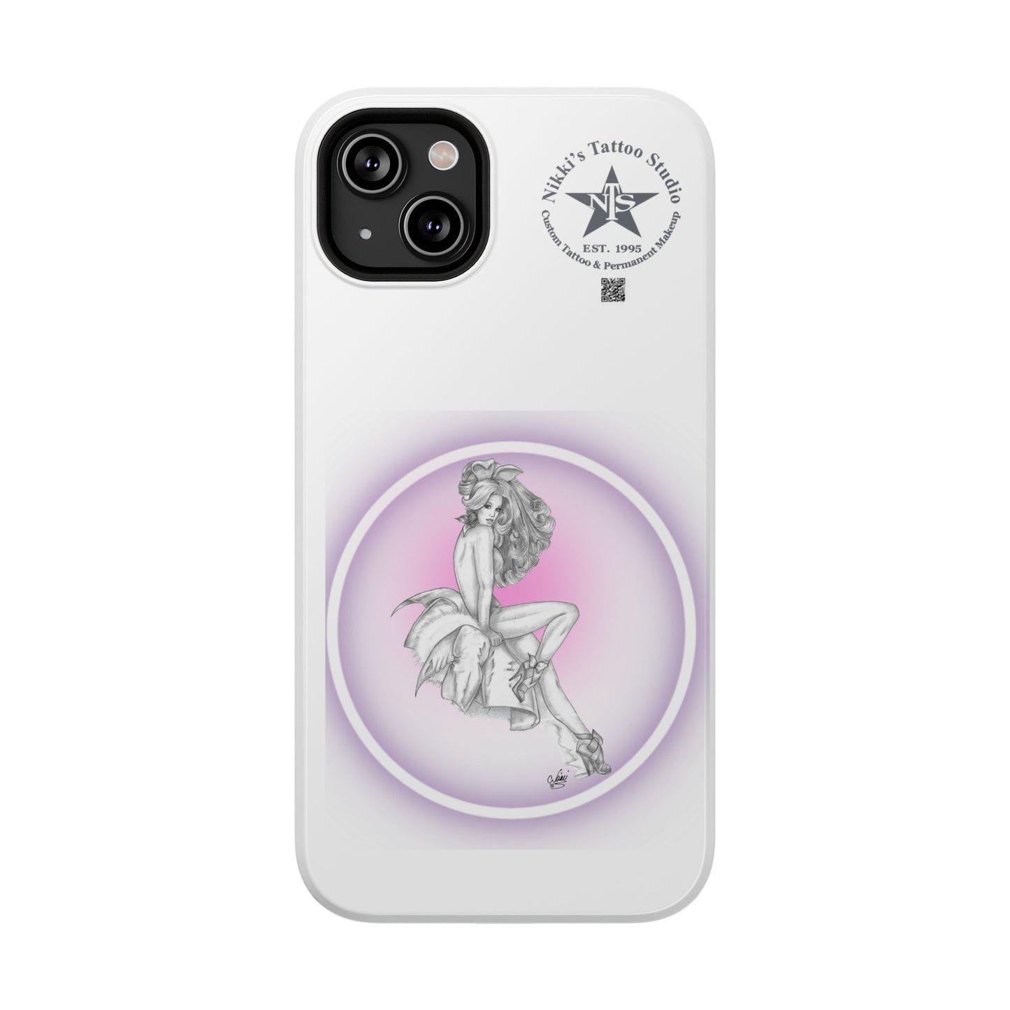 Phone Case: Pin Up Bunny Girl by Nikki