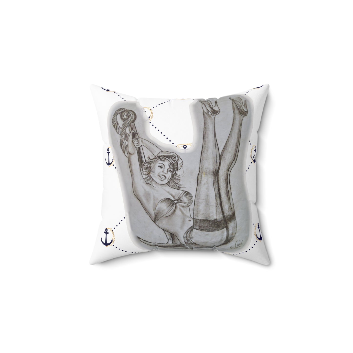 Pillow - Pin Up Sailor Girl by Nikki