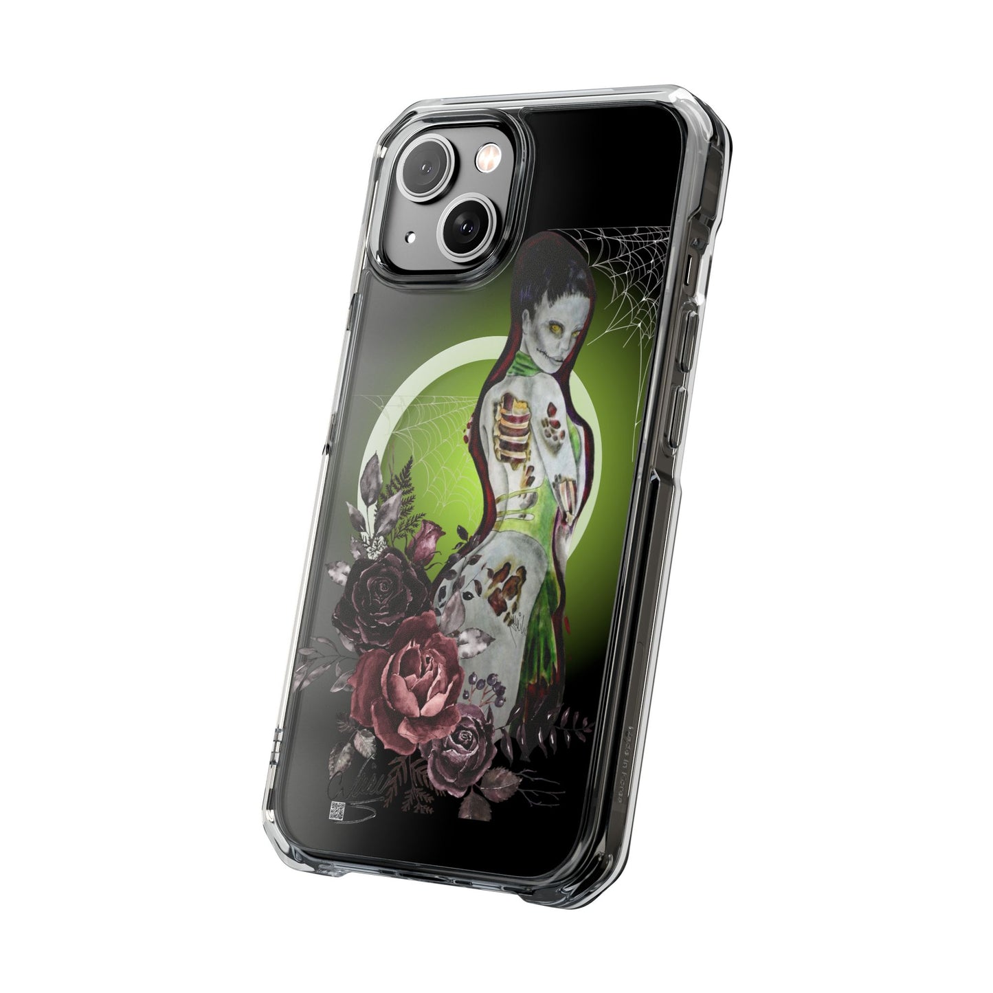Phone Case Magnetic Clear - Zombie Lady by Nikki Thompson