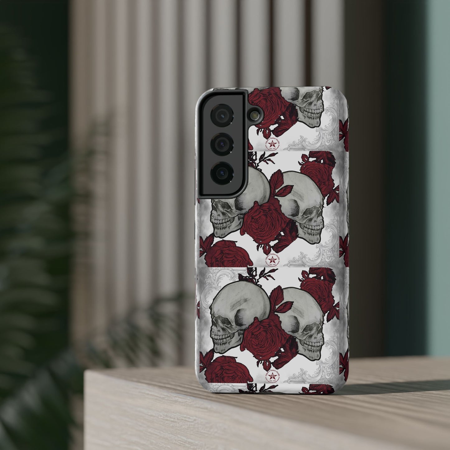 Skulls and Roses by Nikki - Samsung Galaxy Phone Case
