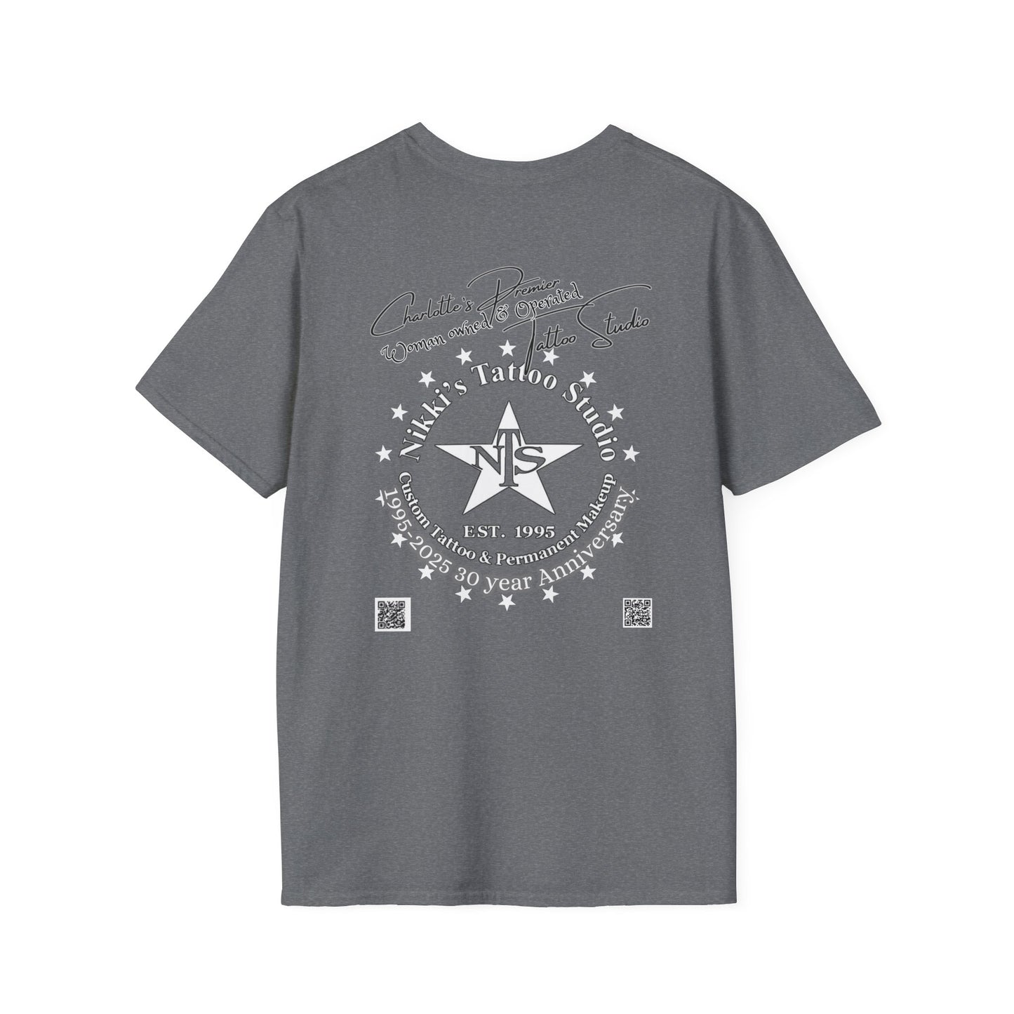 Butterfly Skull Logo Nikkis Tattoo Studio - 30th Anniversary T-Shirt