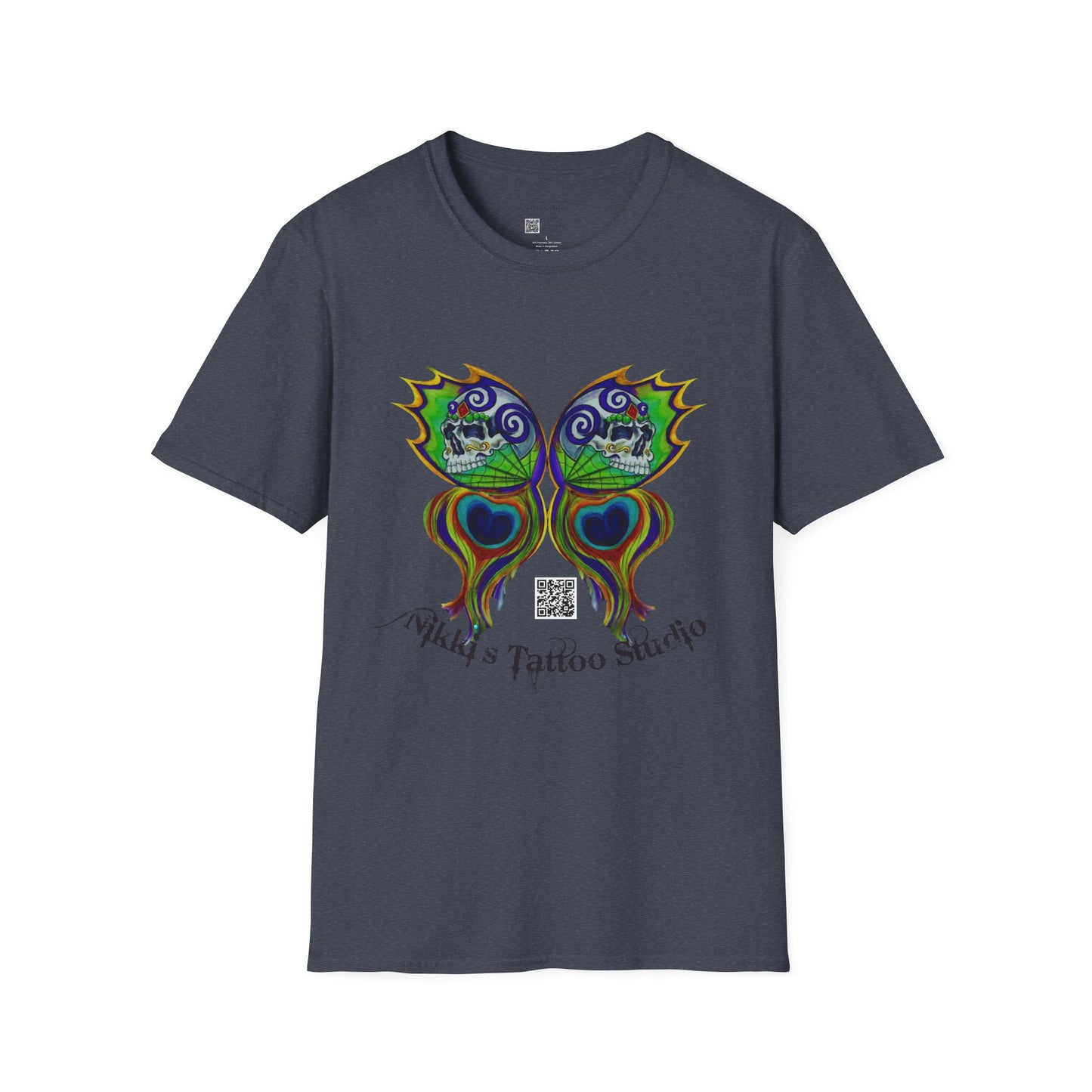 Butterfly Skull Logo Nikkis Tattoo Studio - 30th Anniversary T-Shirt