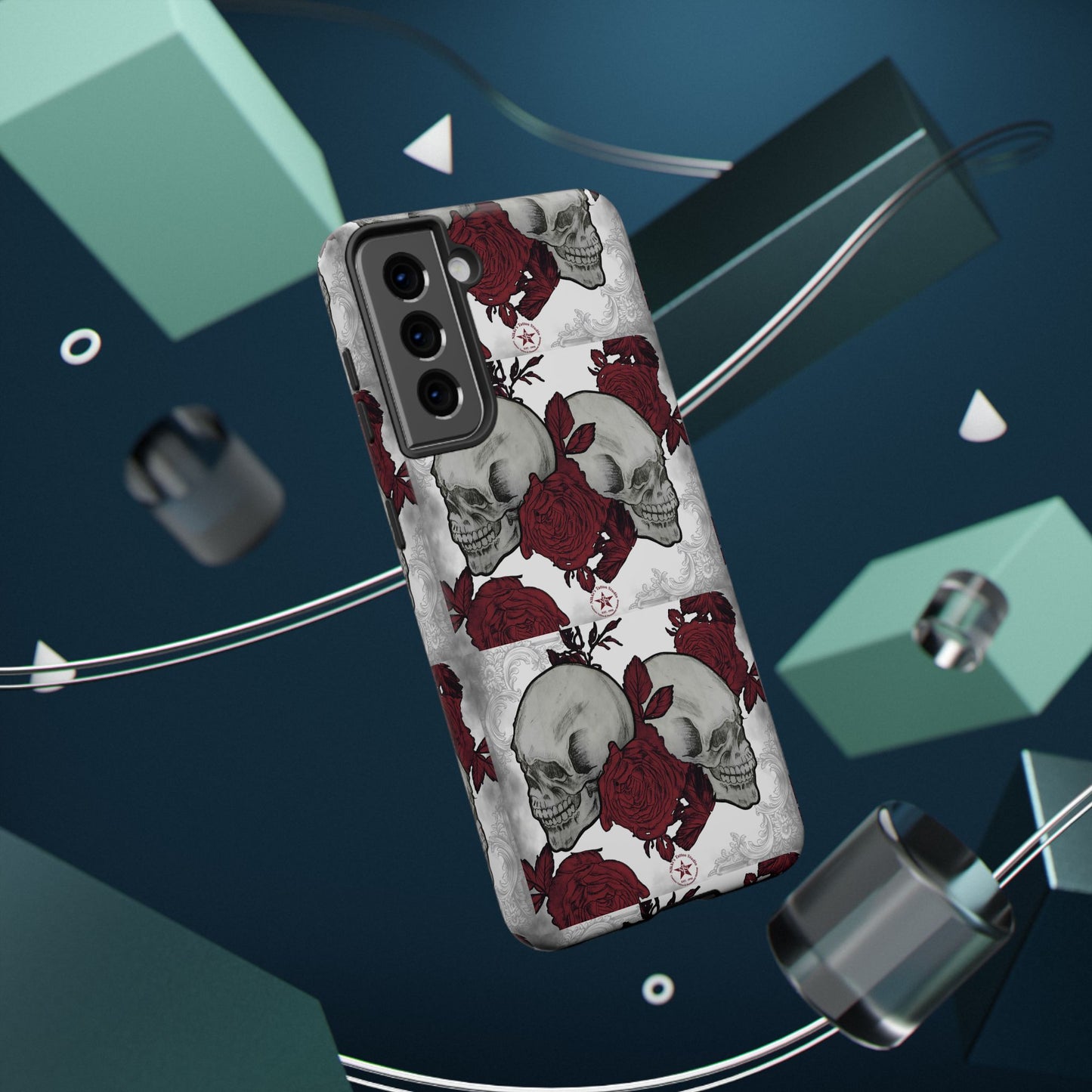 Skulls and Roses by Nikki - Samsung Galaxy Phone Case