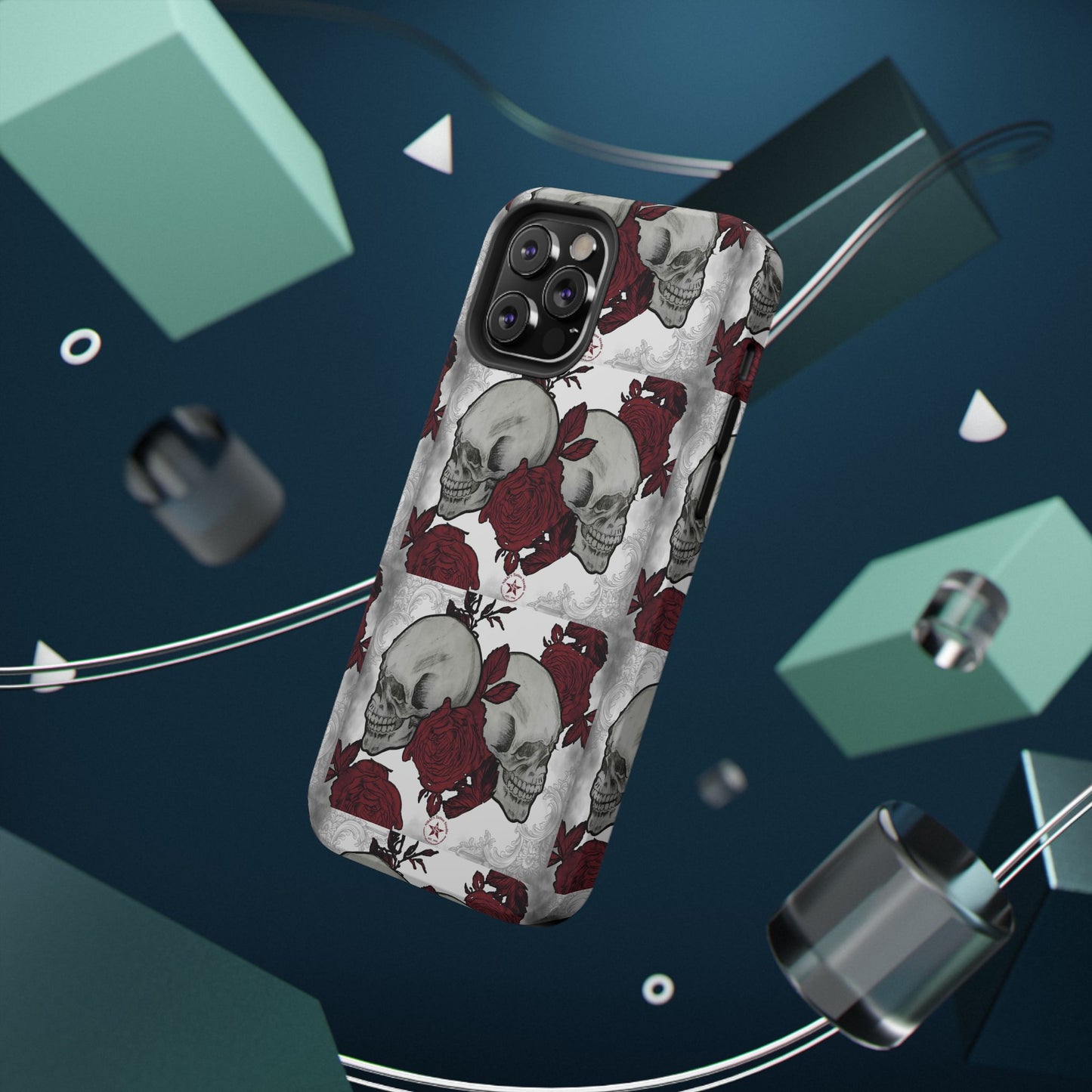 Skulls and Roses by Nikki - iPhone Case