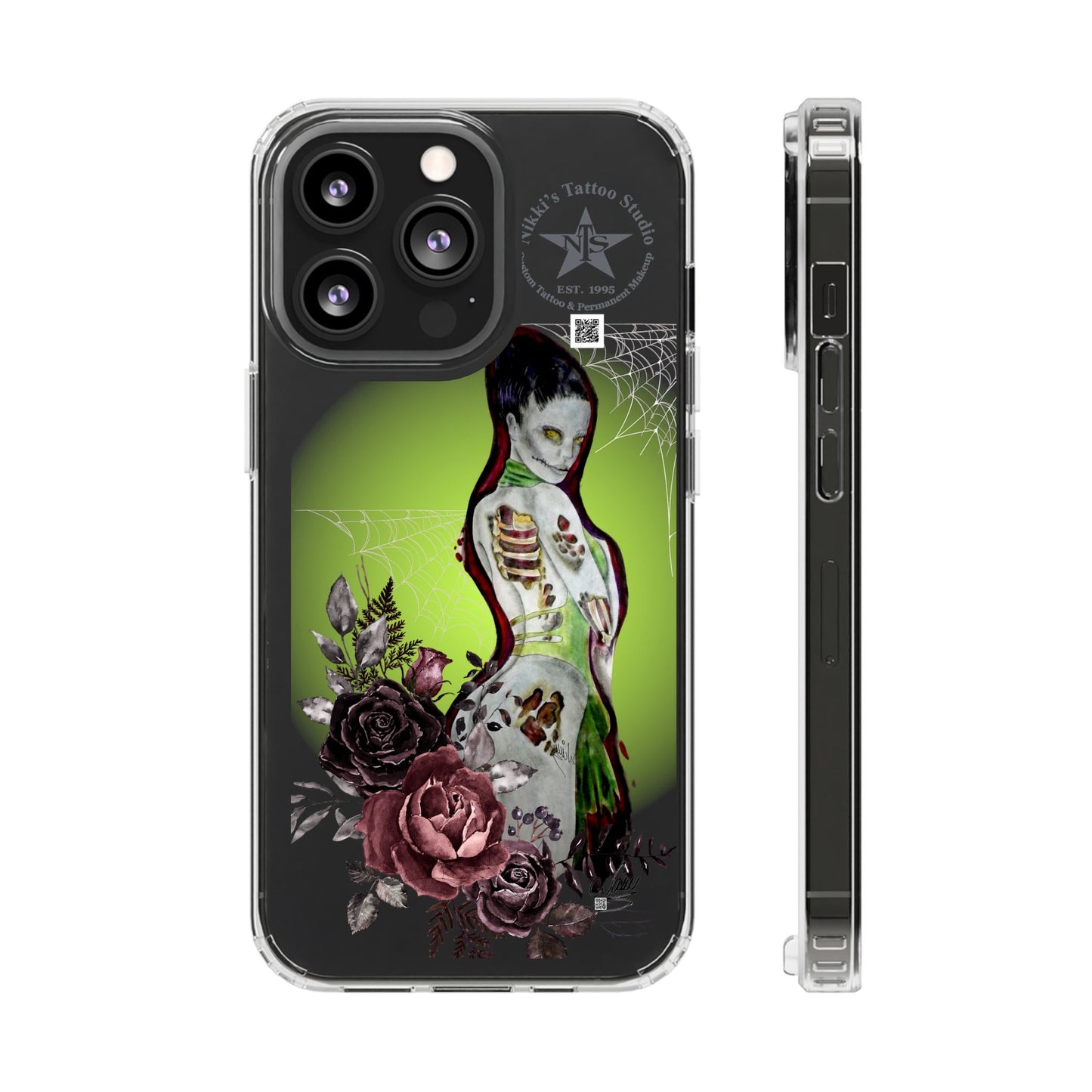 Phone Case Clear - Lady Zombie by Nikki Thompson