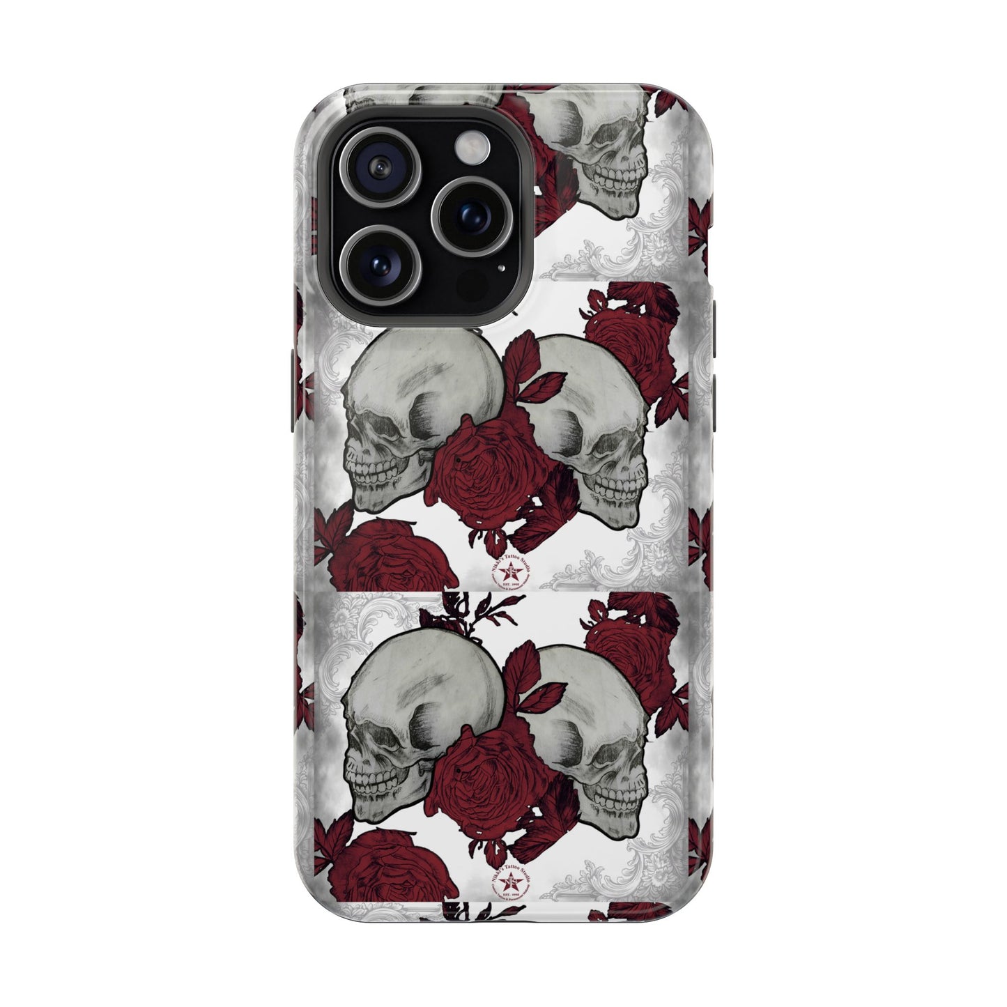 Skulls and Roses by Nikki - iPhone Case