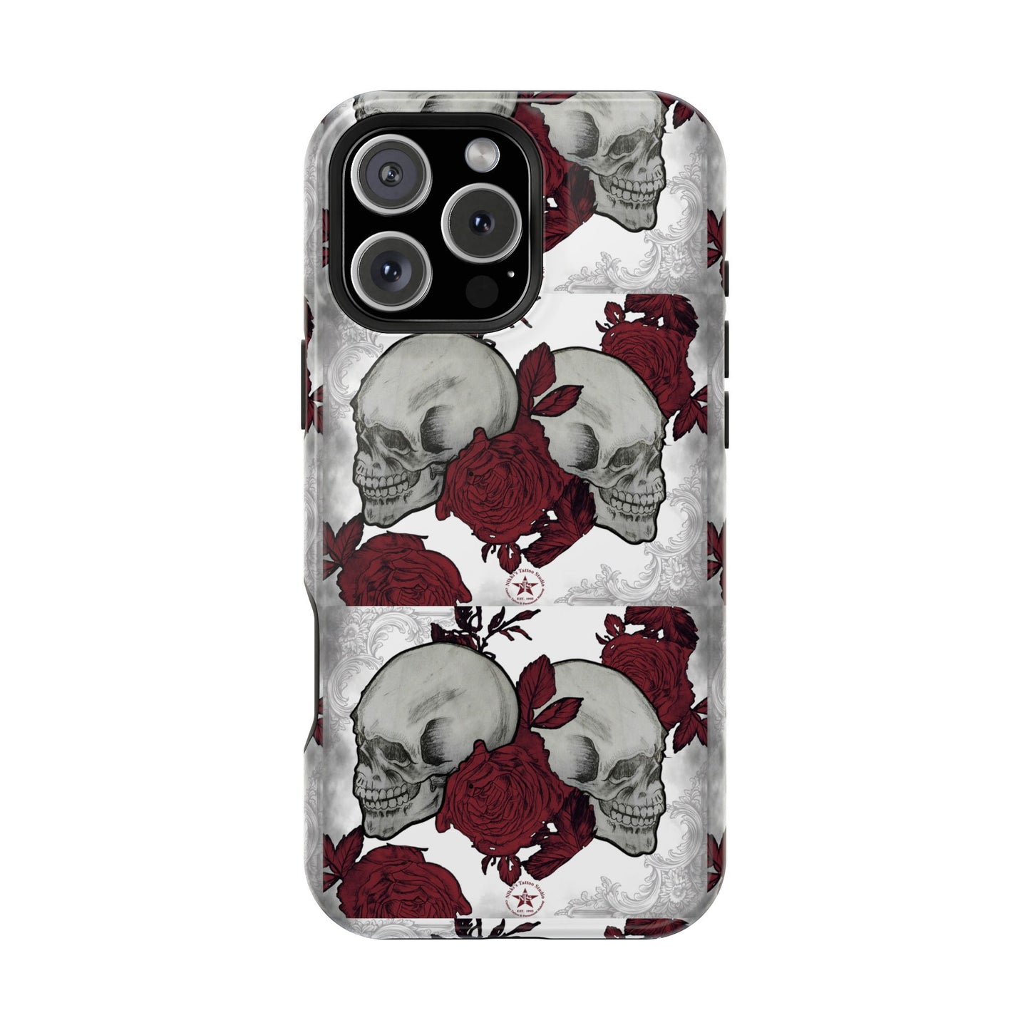Skulls and Roses by Nikki - iPhone Case