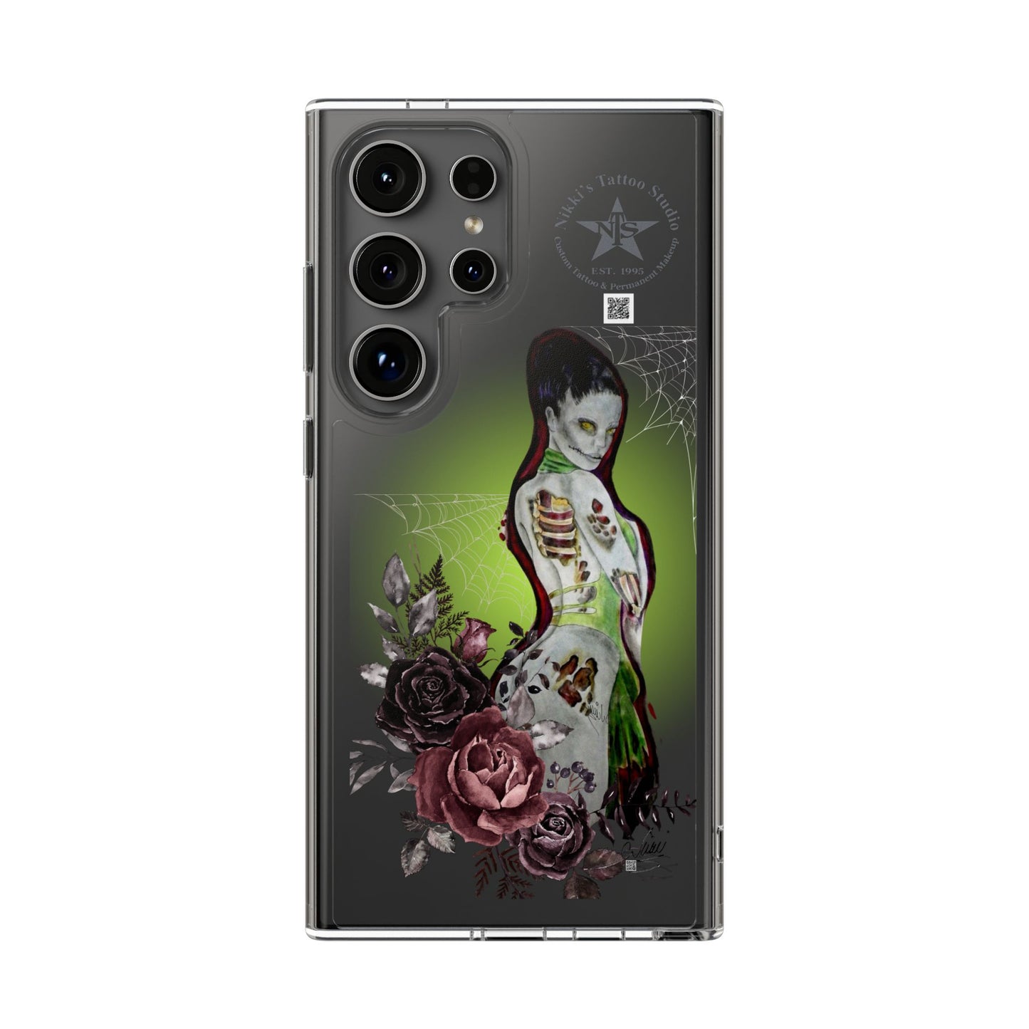 Phone Case Clear - Lady Zombie by Nikki Thompson