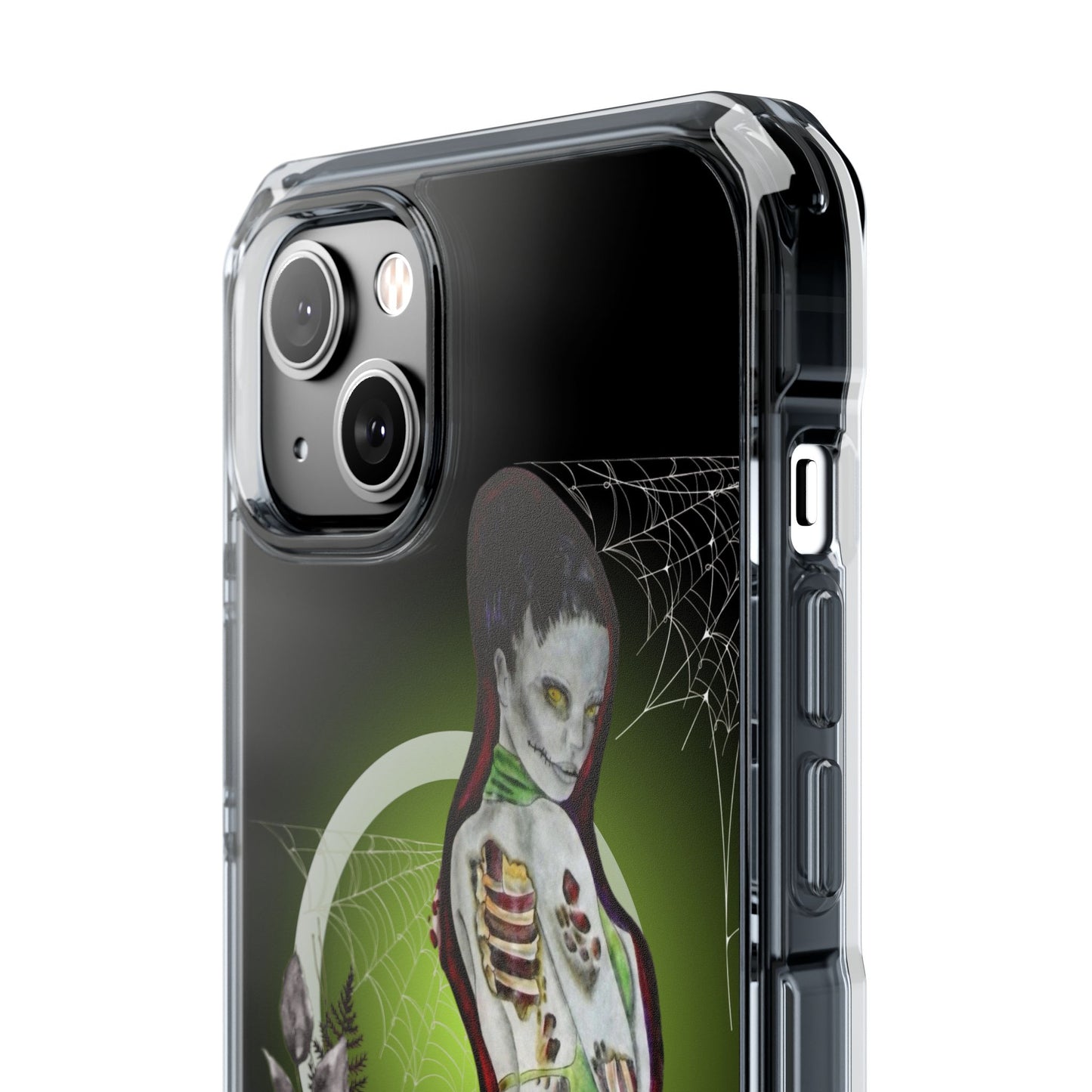Phone Case Magnetic Clear - Zombie Lady by Nikki Thompson