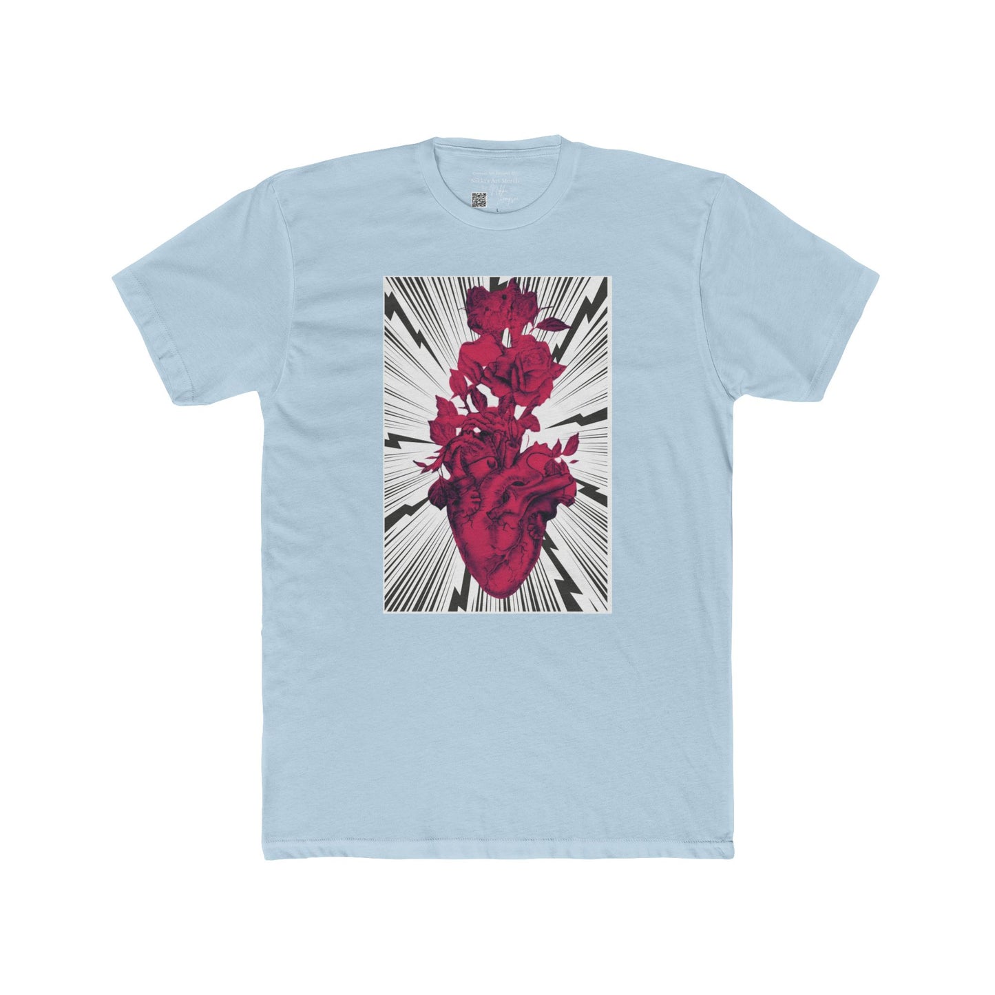 Anatomical Heart Tattoo by Nikki Unisex Cotton Crew Tee