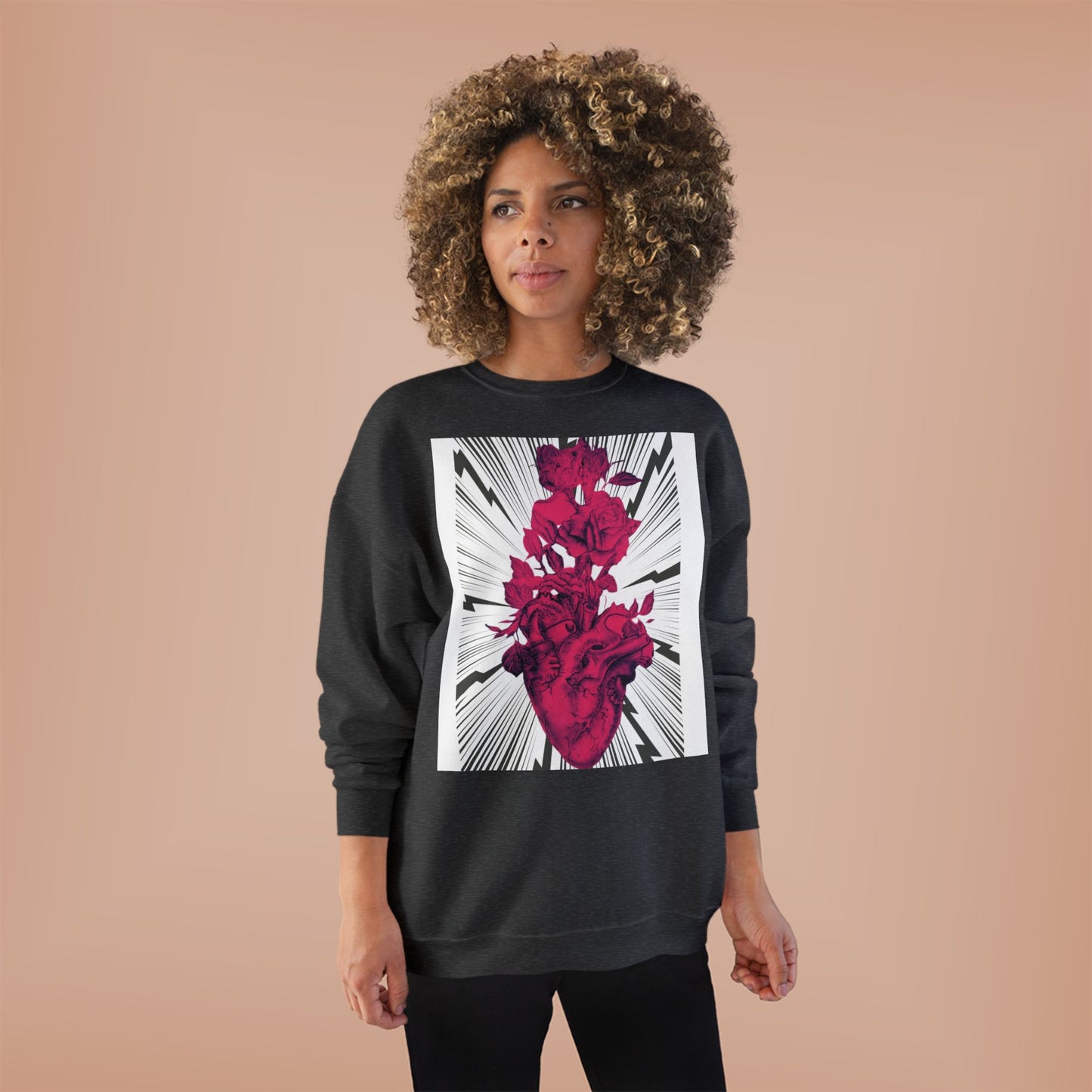 Anatomical Heart Tattoo Artwork by Nikki EcoSmart Sweatshirt