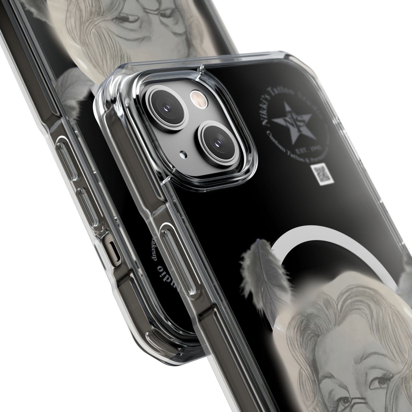 Phone Case iPhone 14, iPhone 15 - Painted Lady Face by Nikki
