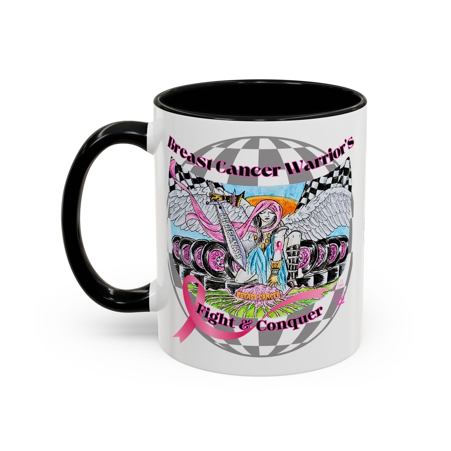 Mug - Breast Cancer Warrior by Nikki