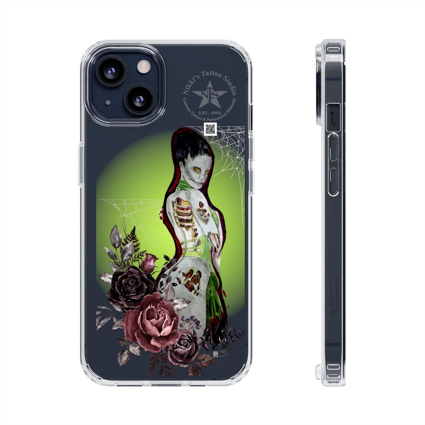 Phone Case Clear - Lady Zombie by Nikki Thompson