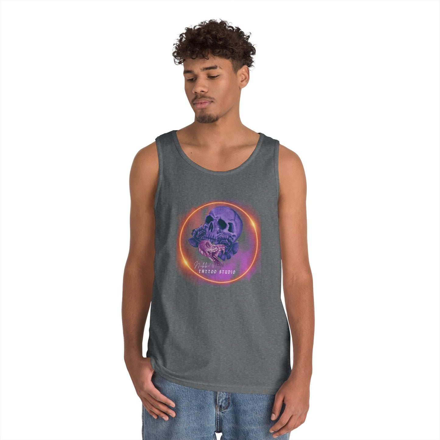 Tank Unisex - Nikki's Tattoo Studio Collection Snake and Skull