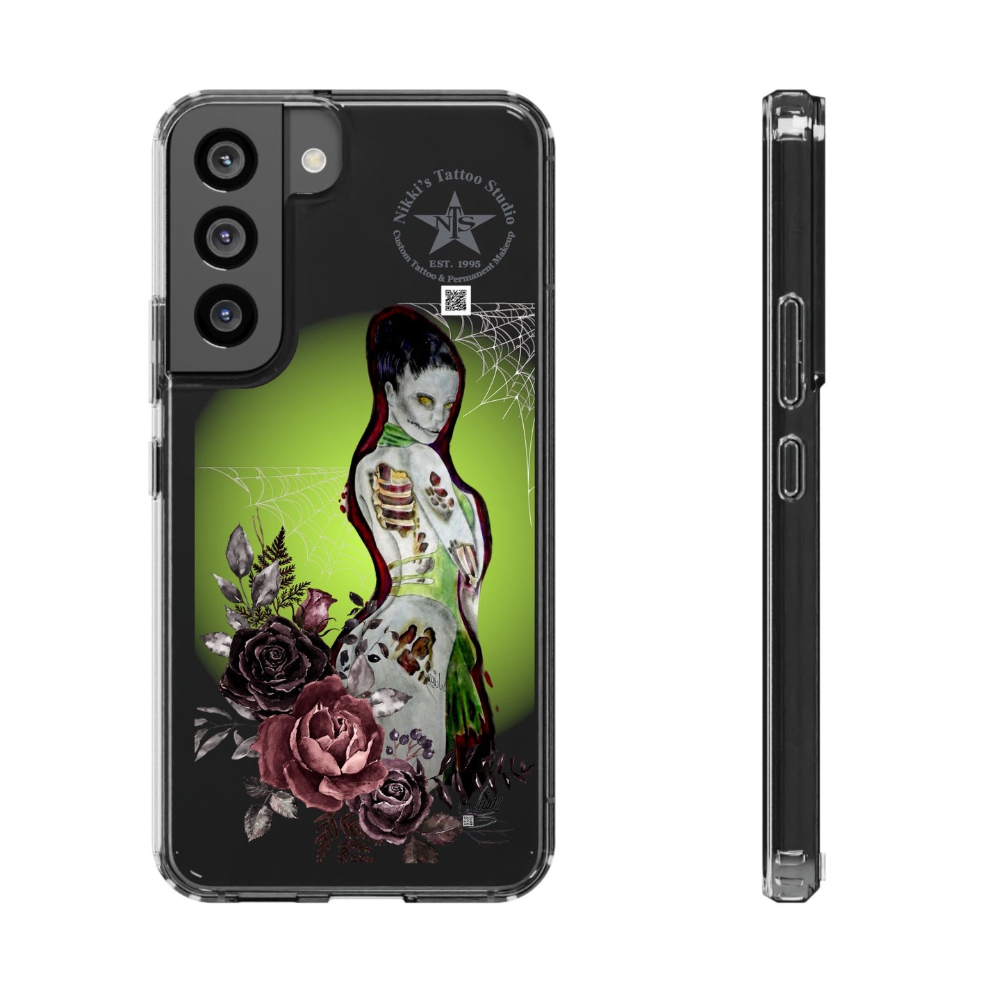 Phone Case Clear - Lady Zombie by Nikki Thompson