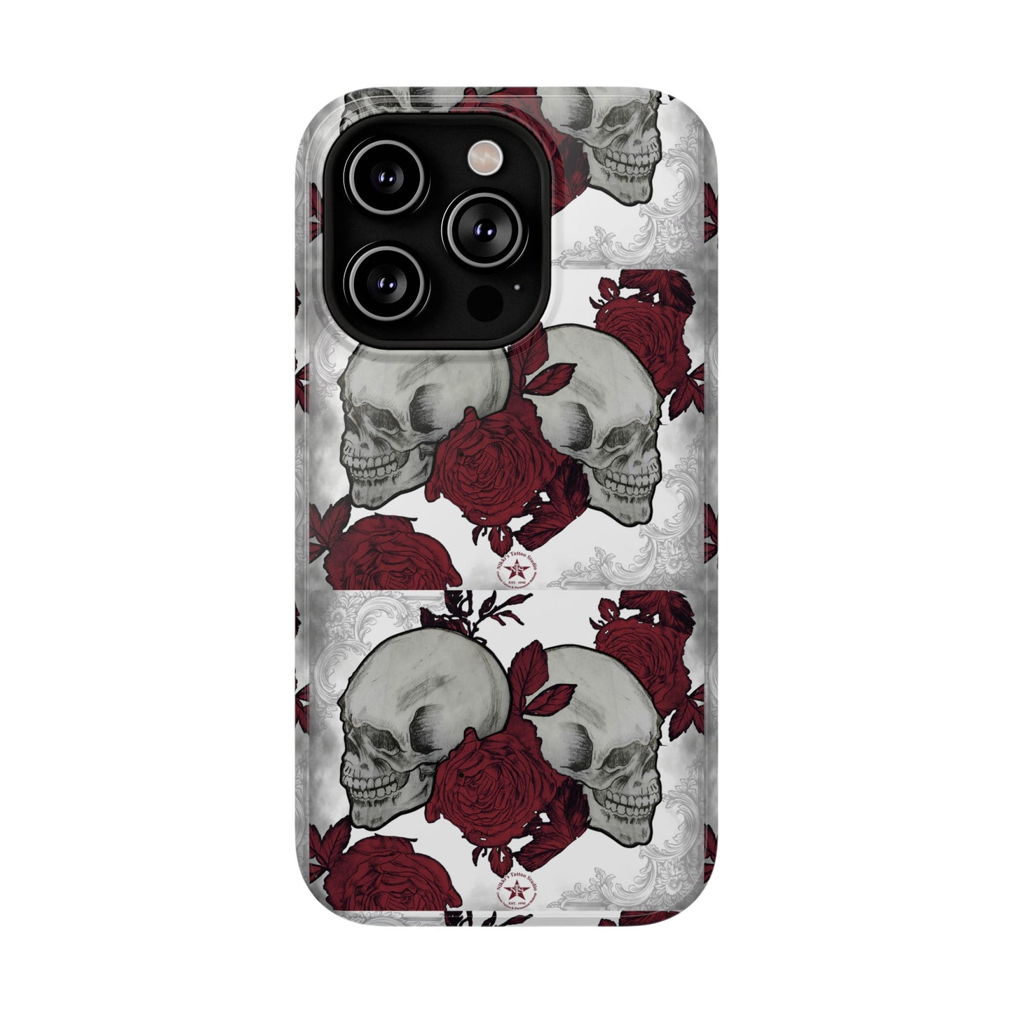 Skulls and Roses by Nikki - iPhone Case