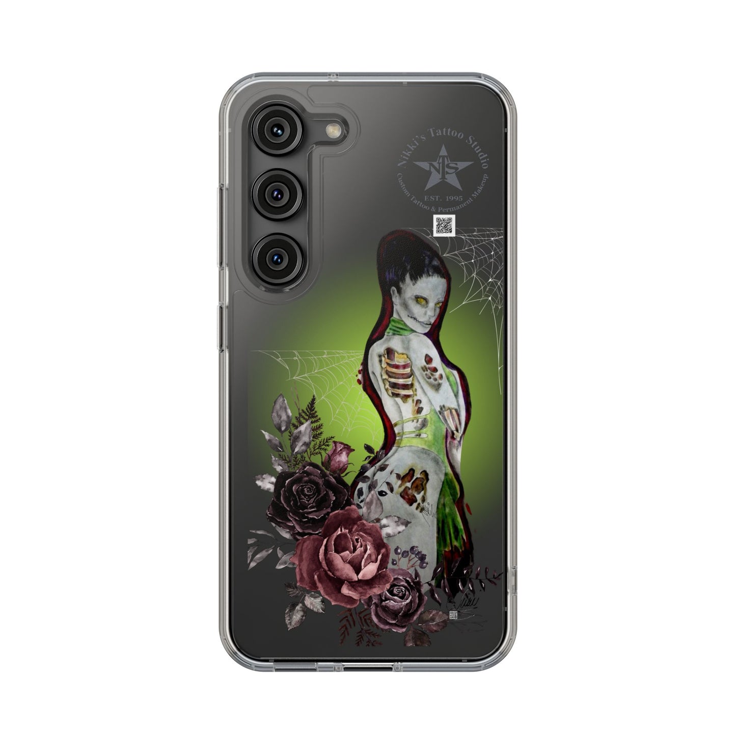 Phone Case Clear - Lady Zombie by Nikki Thompson