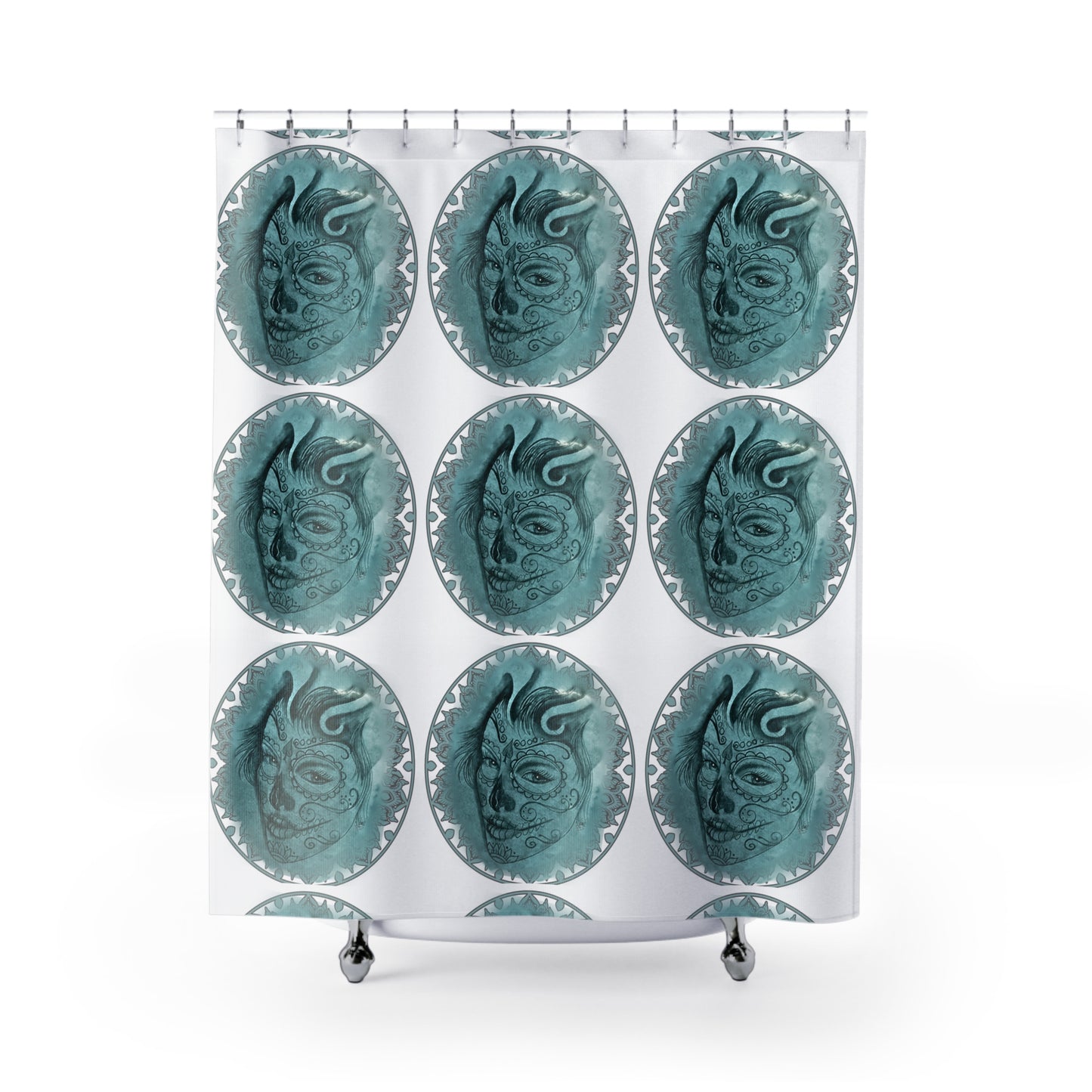 Shower Curtain - Beautiful Face artwork by Nikki