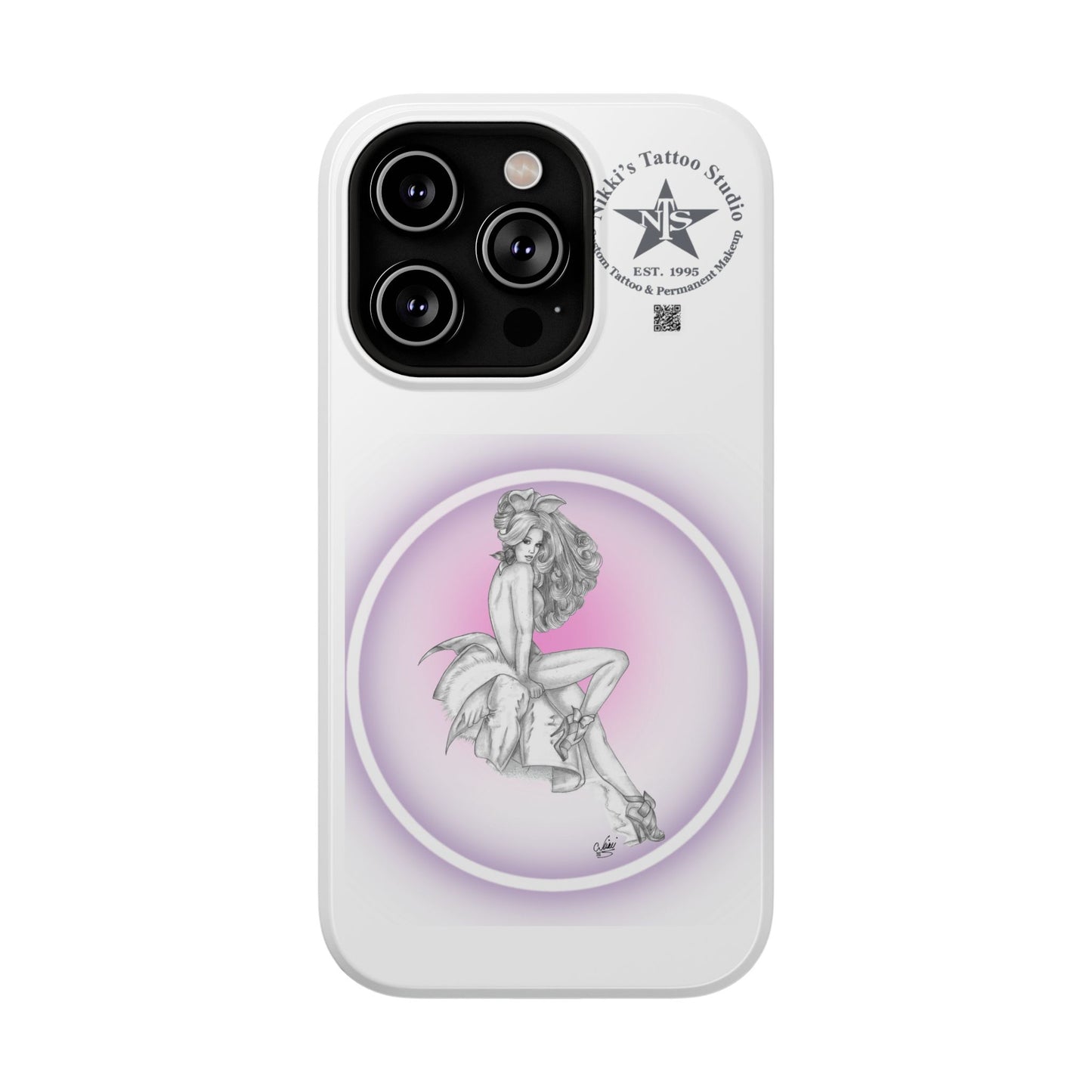 Phone Case: Pin Up Bunny Girl by Nikki