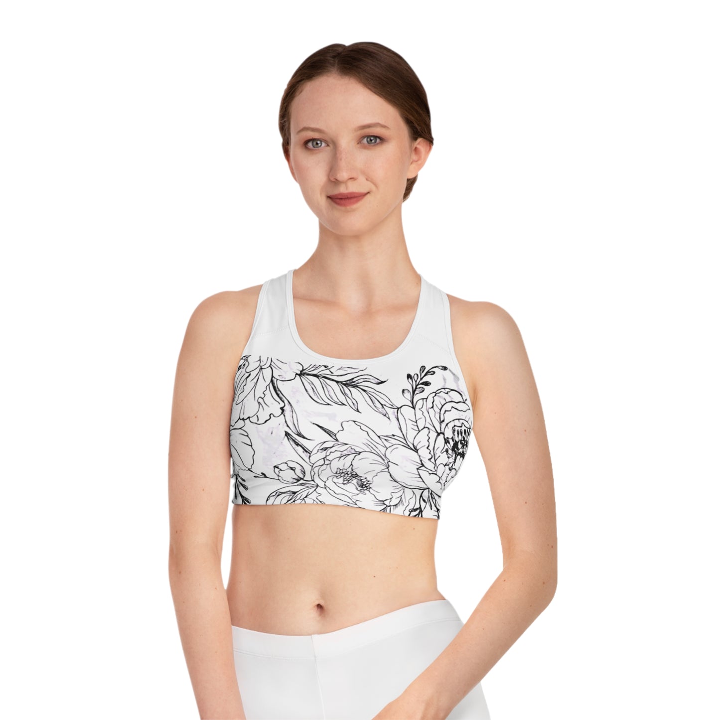 Sports Bra - Peonies by Nikki