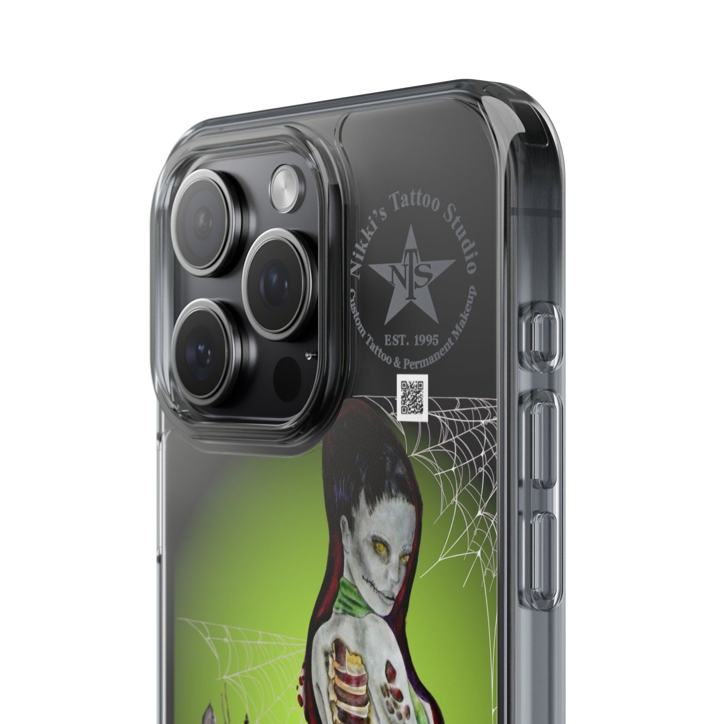 Phone Case Clear - Lady Zombie by Nikki Thompson