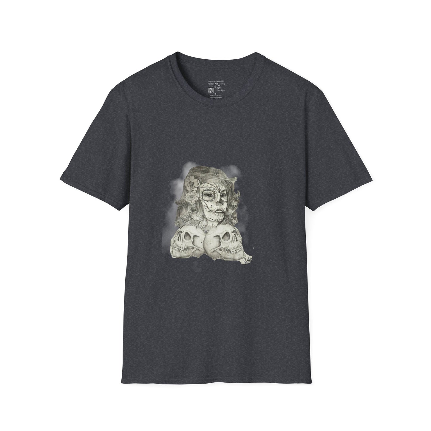 T-Shirt Unisex Softstyle - Sugar Skull and Skulls by Nikki