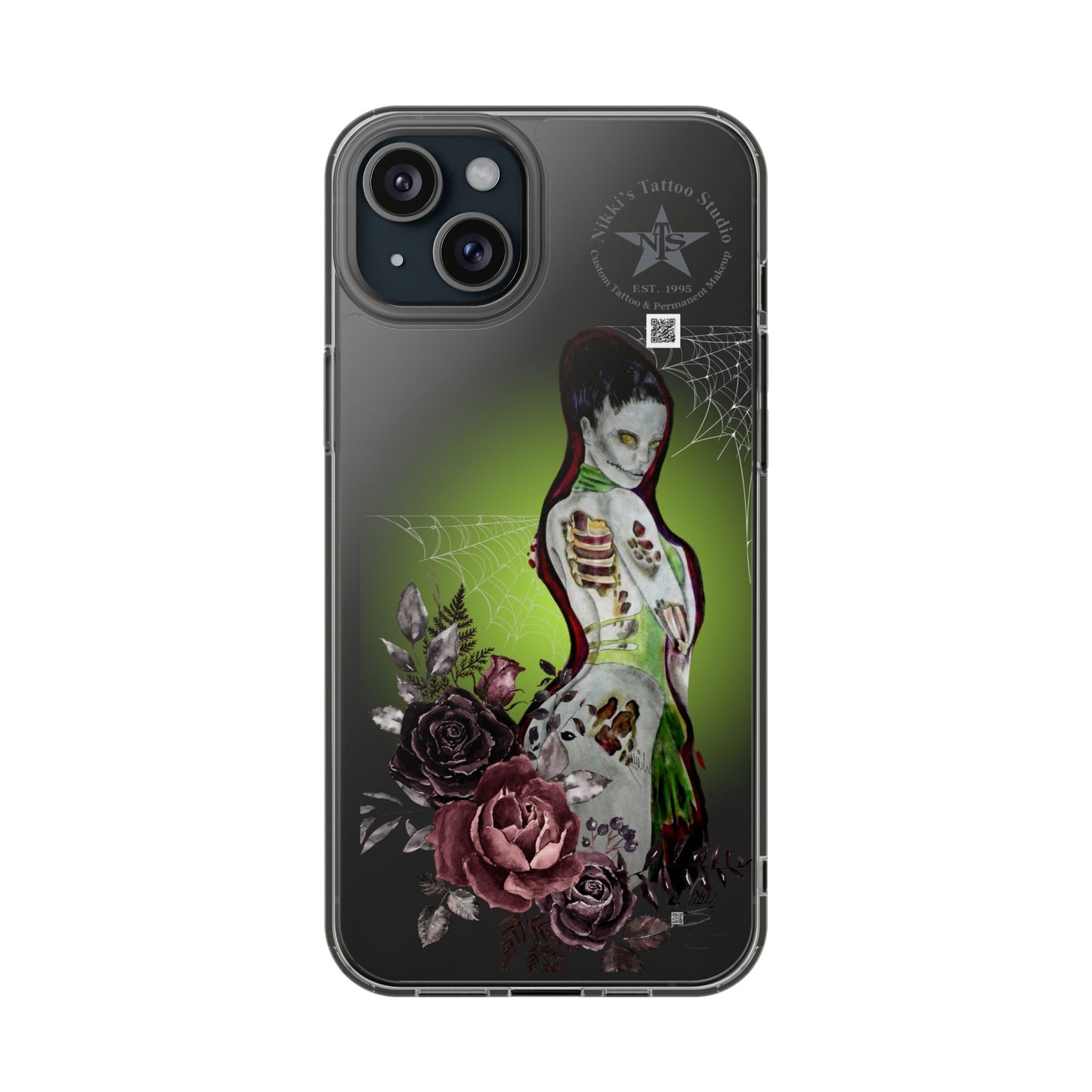 Phone Case Clear - Lady Zombie by Nikki Thompson