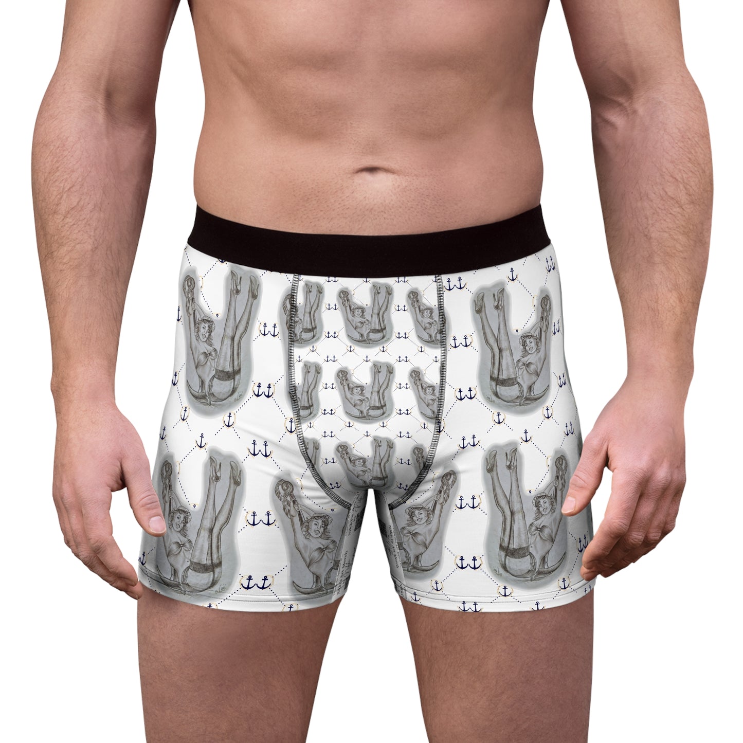 Men's Boxers- Pin Up Sailor Girl by Nikki