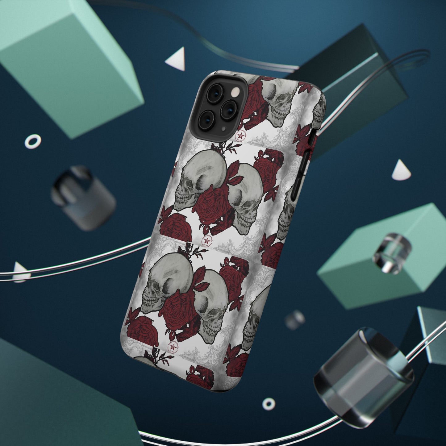 Skulls and Roses by Nikki - iPhone Case