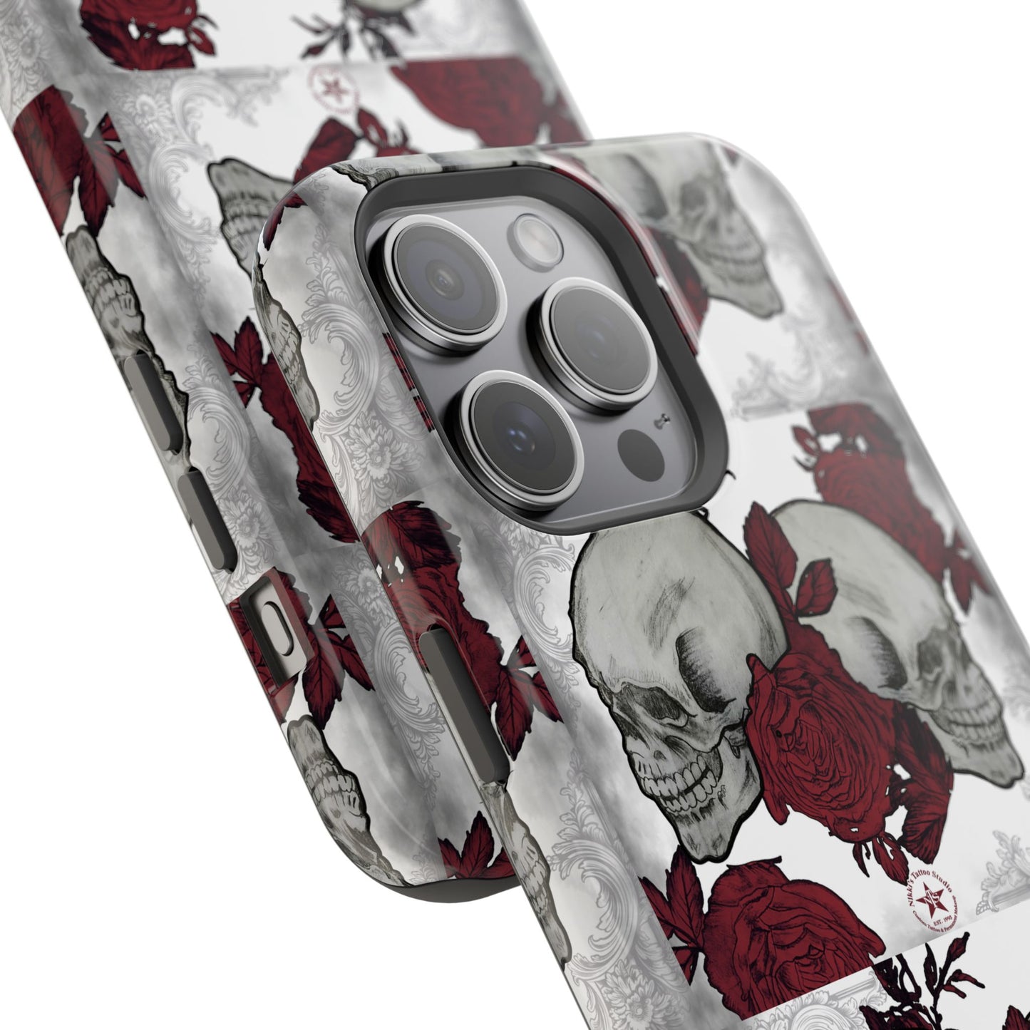 Skulls and Roses by Nikki - iPhone Case