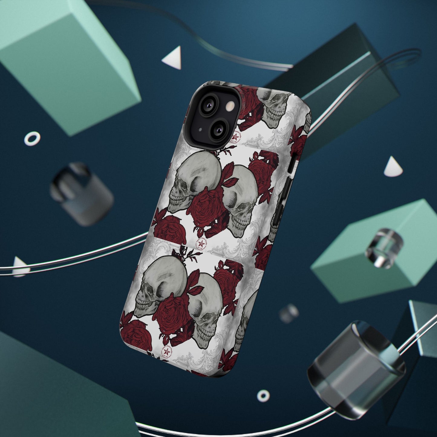 Skulls and Roses by Nikki - iPhone Case