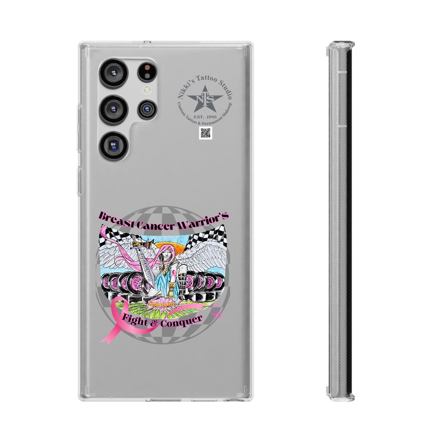 Phone Case - Breast Cancer Warrior by Nikki