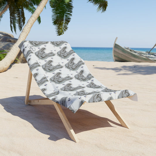 Beach Towel - Pin Up Sailor Girl by Nikki
