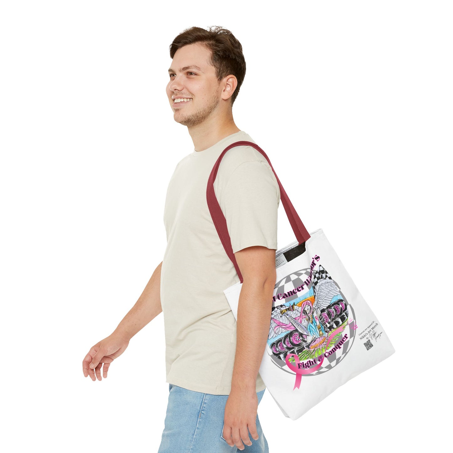 Tote Bag - Breast Cancer Warrior by Nikki