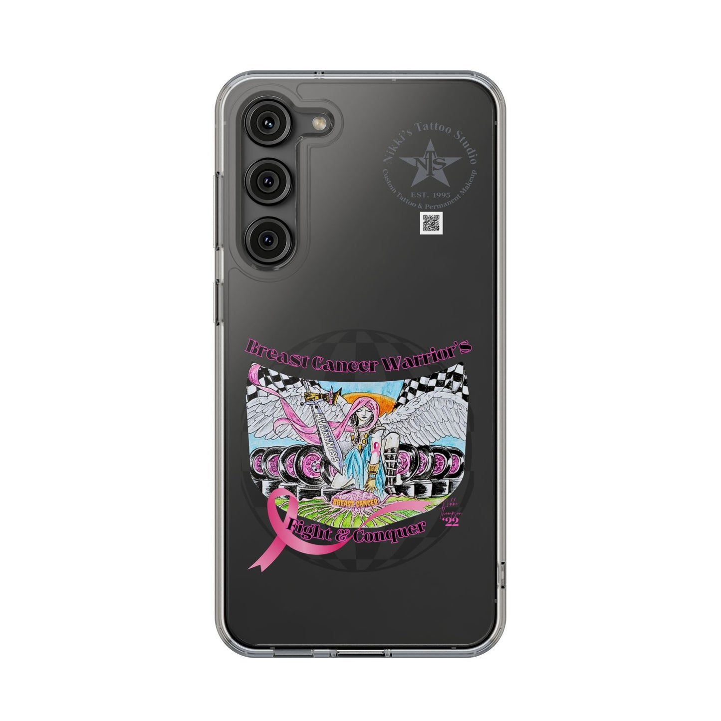 Phone Case - Breast Cancer Warrior by Nikki
