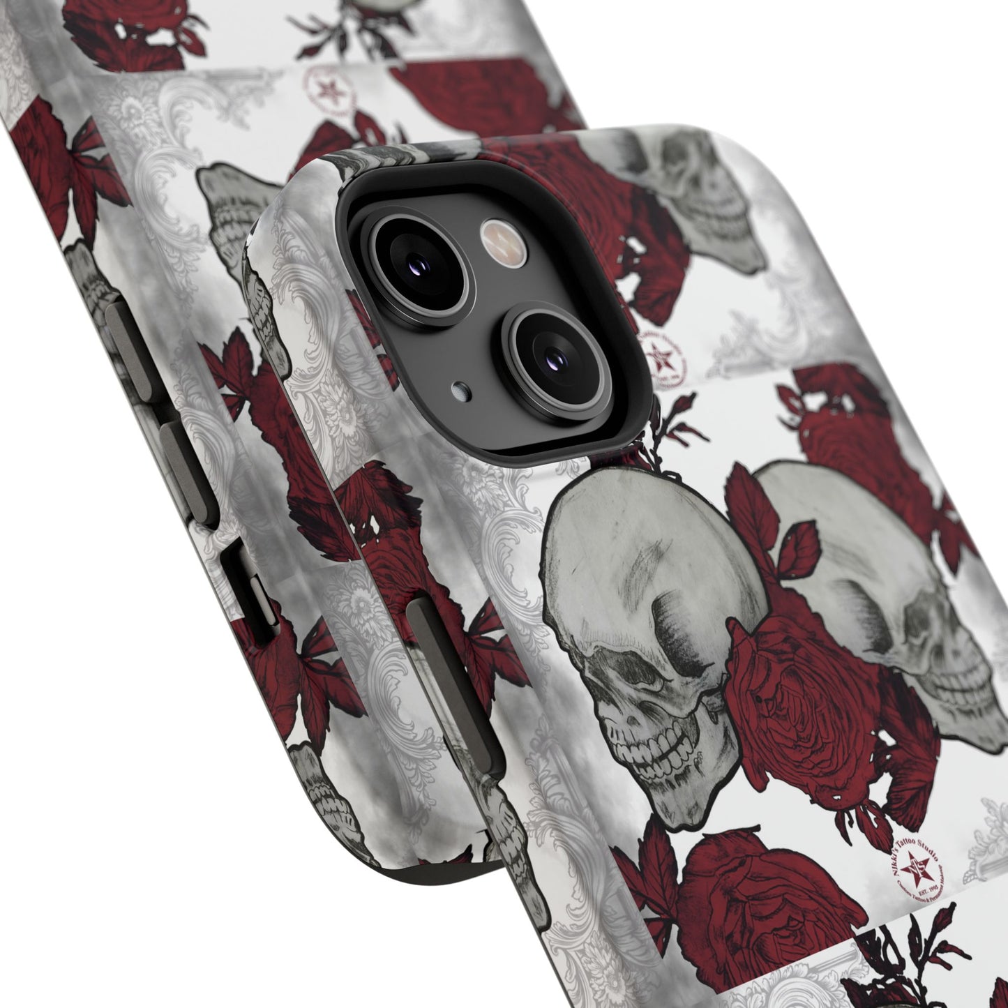 Skulls and Roses by Nikki - iPhone Case