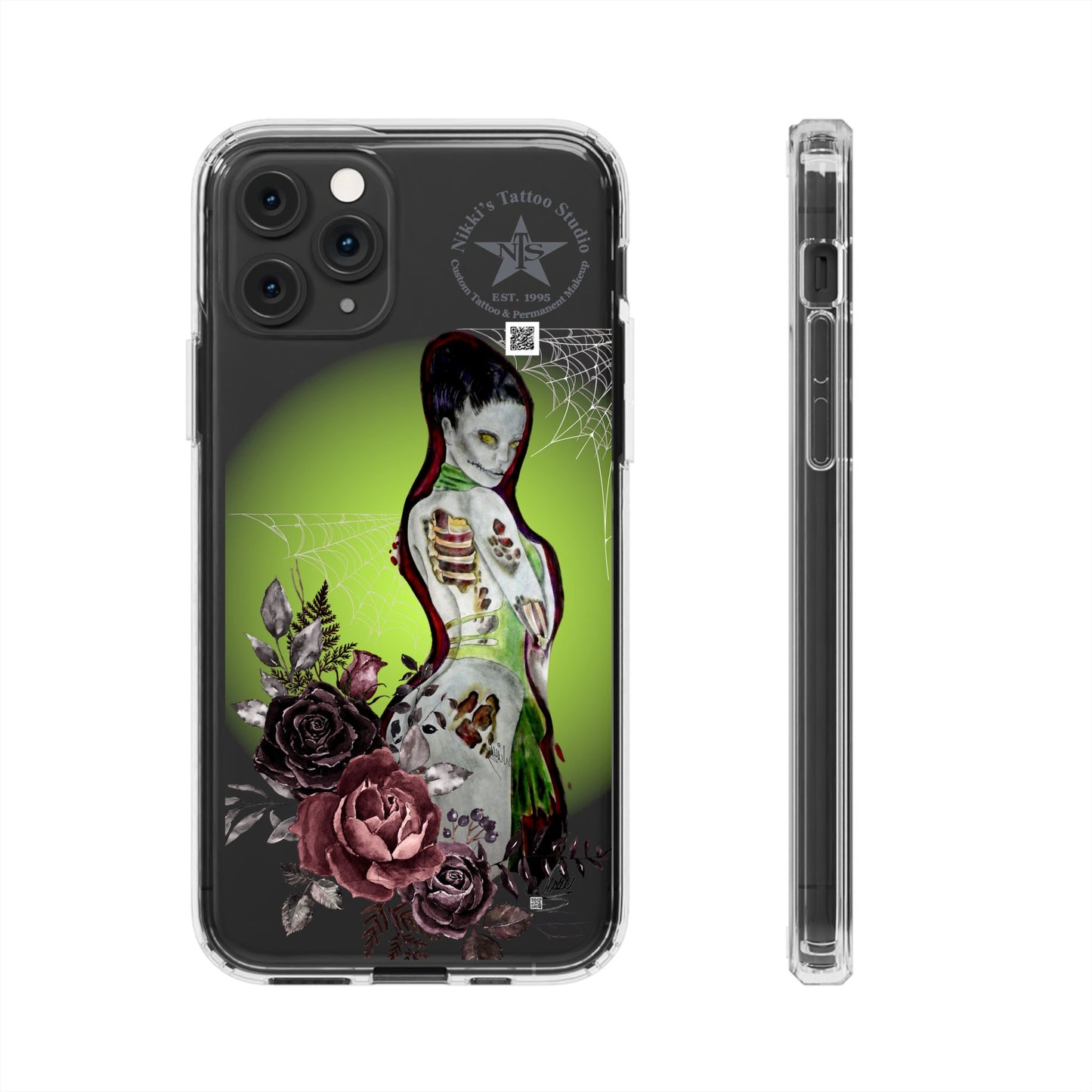 Phone Case Clear - Lady Zombie by Nikki Thompson
