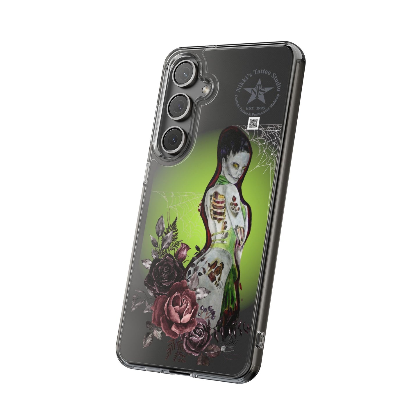 Phone Case Clear - Lady Zombie by Nikki Thompson