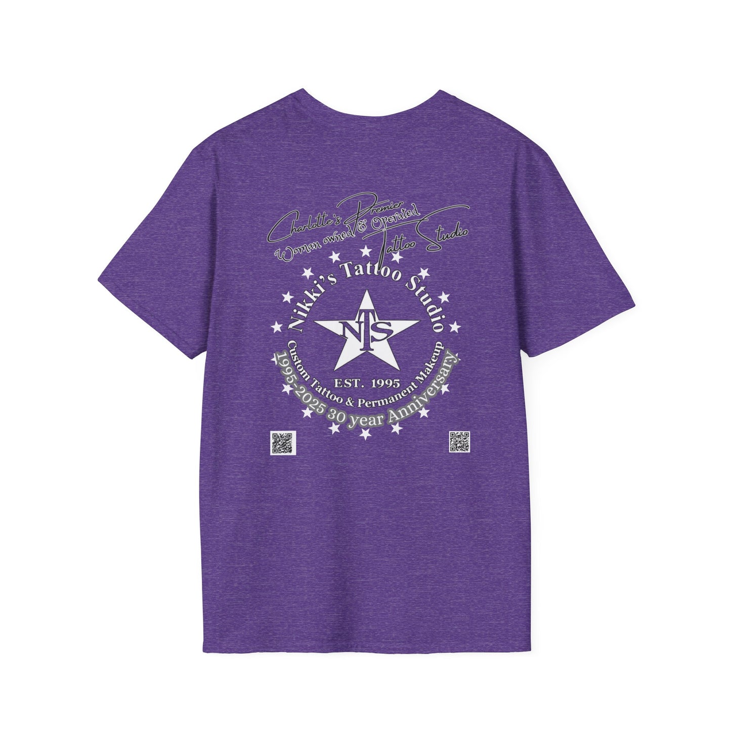Butterfly Skull Logo Nikkis Tattoo Studio - 30th Anniversary T-Shirt