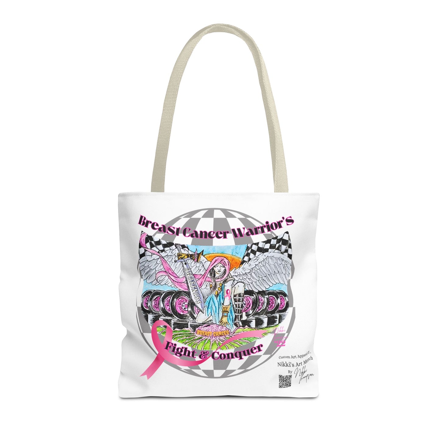 Tote Bag - Breast Cancer Warrior by Nikki
