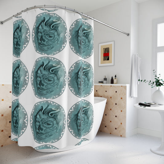 Shower Curtain - Beautiful Face artwork by Nikki