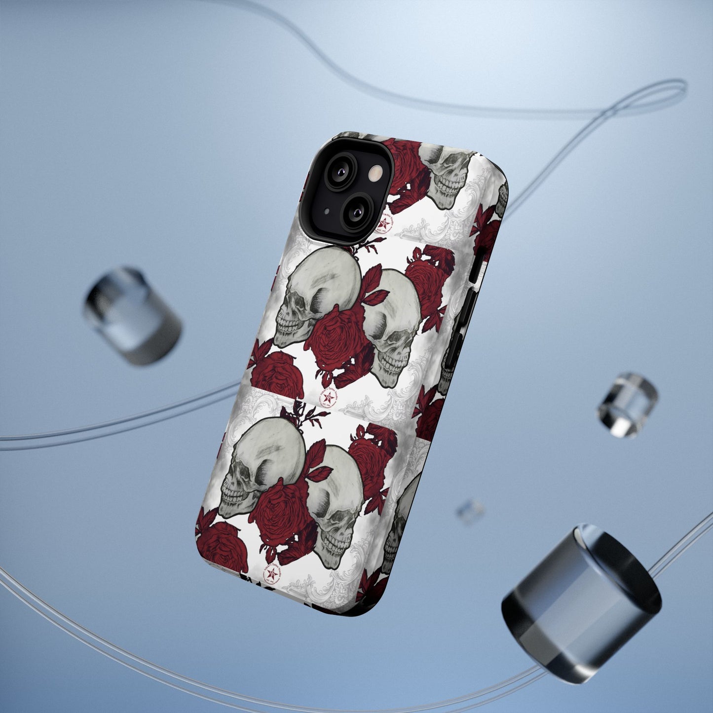 Skulls and Roses by Nikki - iPhone Case