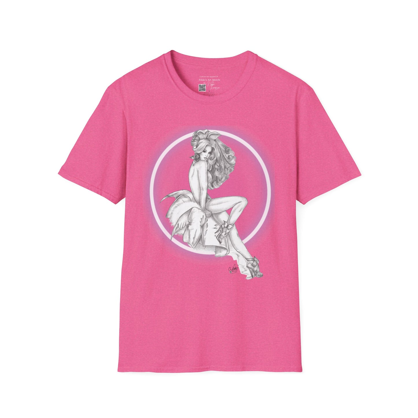 T-Shirt - Pretty Pin Up Bunny by Nikki
