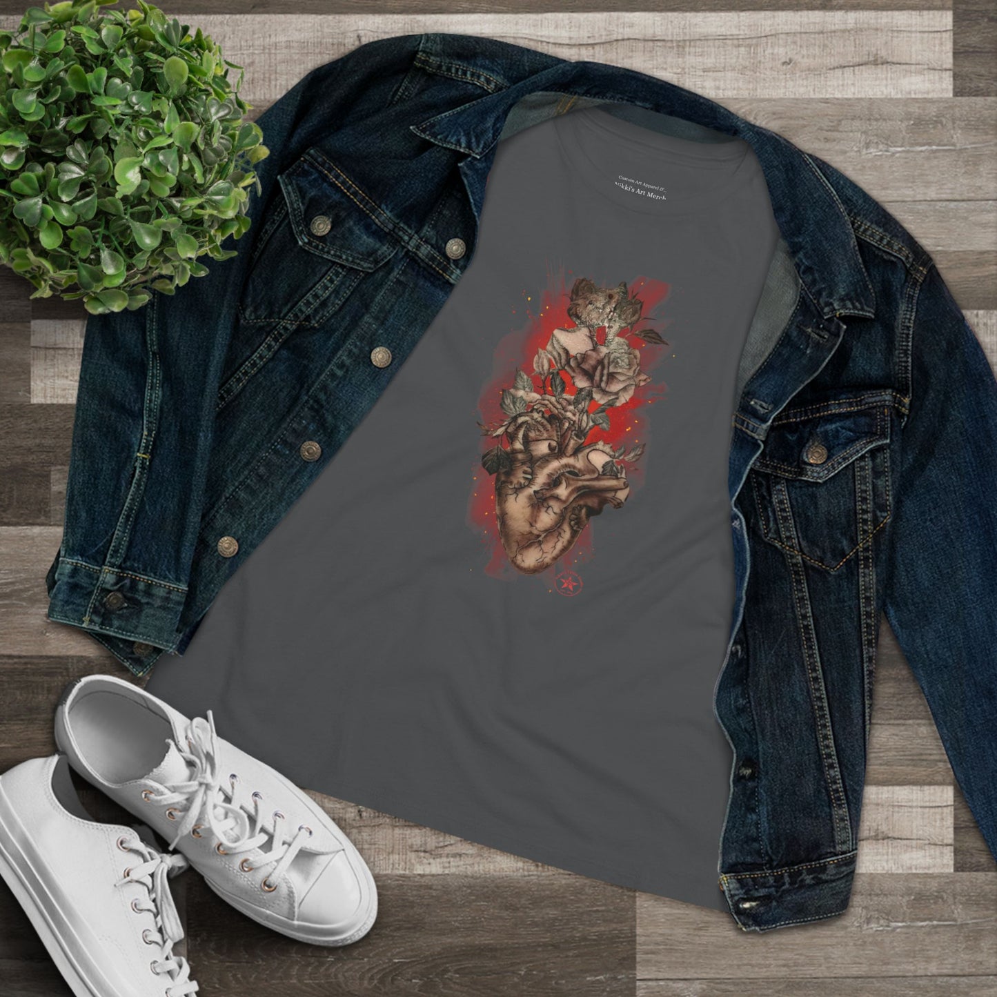 Anatomical Heart - Sephia by Nikki Women's Cotton Tee