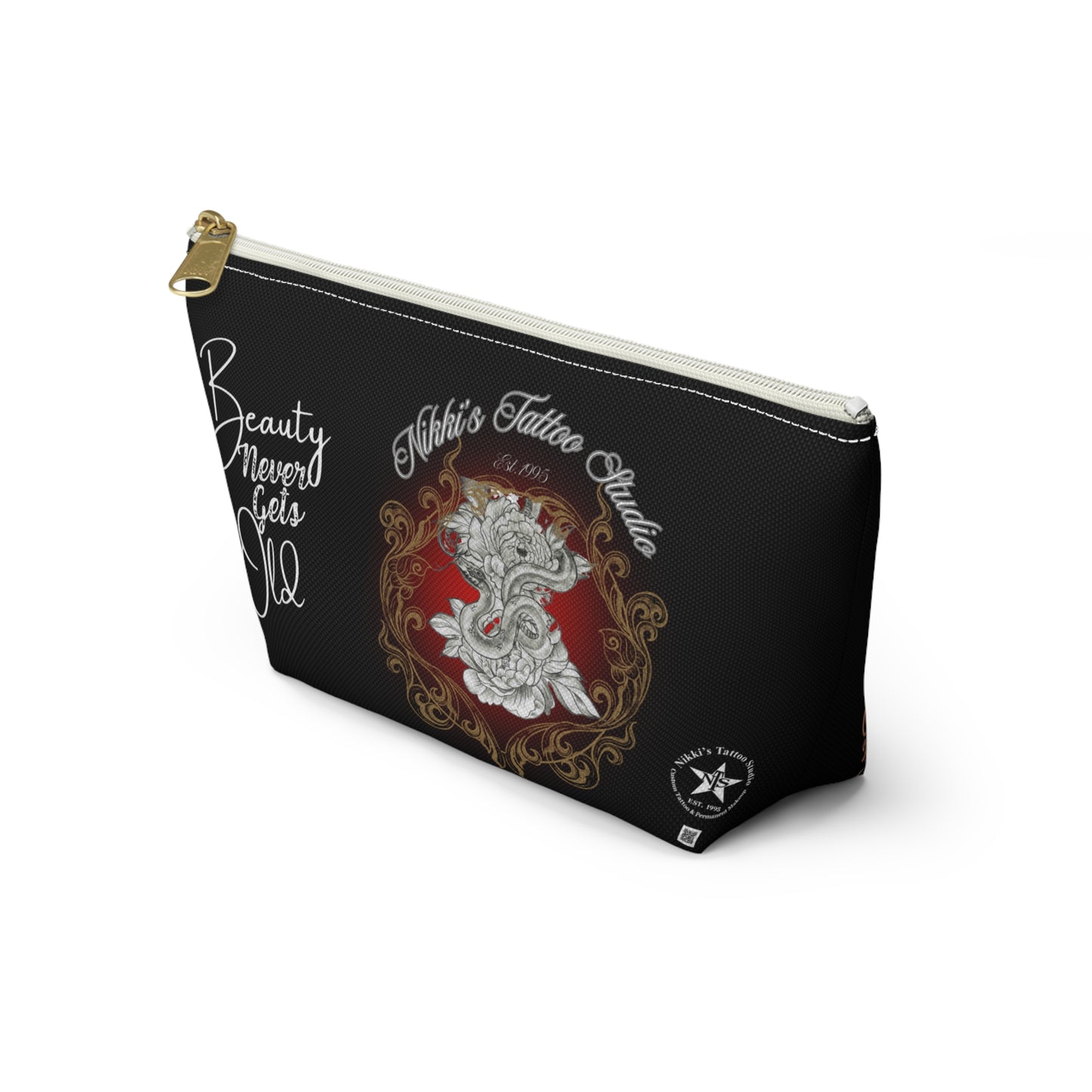 Accessory Pouch with Tattoo Art by Nikki