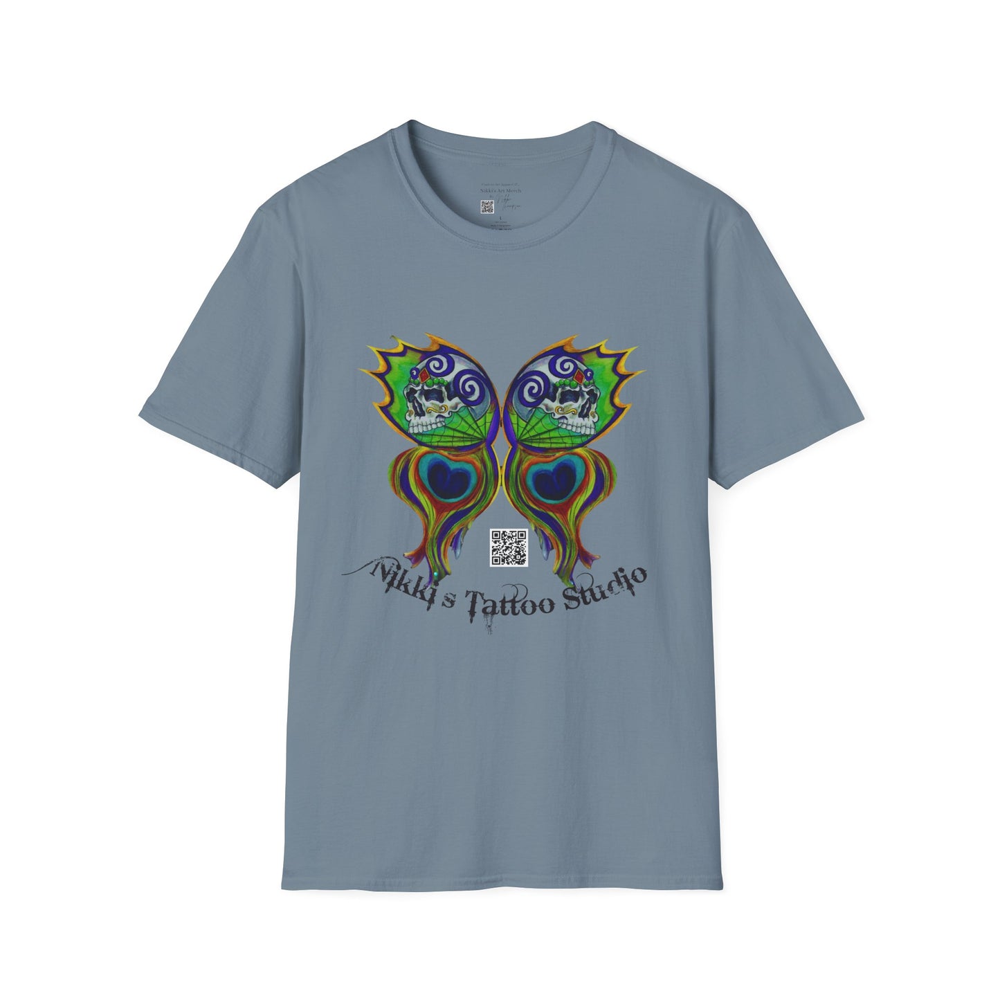 Butterfly Skull Logo Nikkis Tattoo Studio - 30th Anniversary T-Shirt