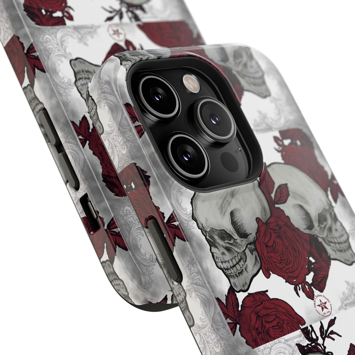 Skulls and Roses by Nikki - iPhone Case