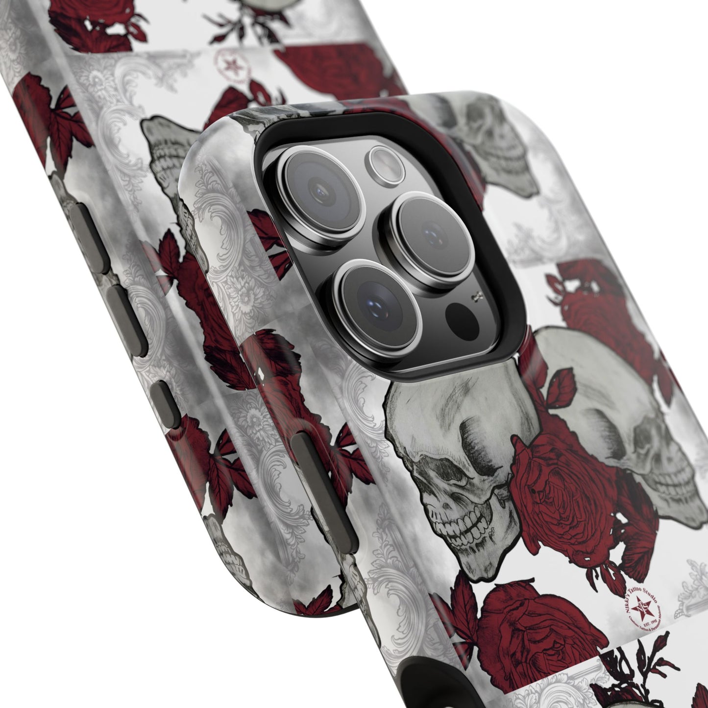 Skulls and Roses by Nikki - iPhone Case